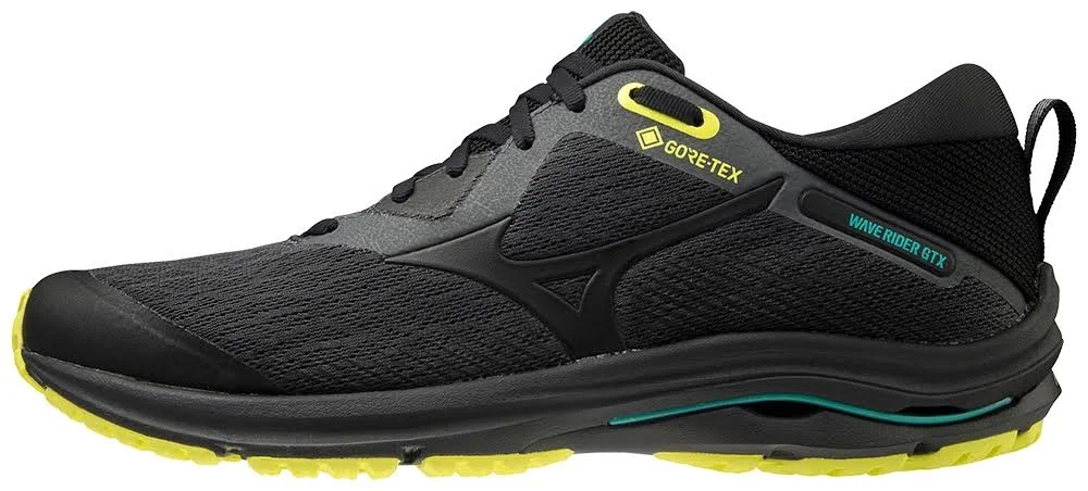Mizuno Wave Rider GTX 2 ブラック/オリーブ Mizuno Wave Rider GTX 39 Men's Running Shoes with Enerzy